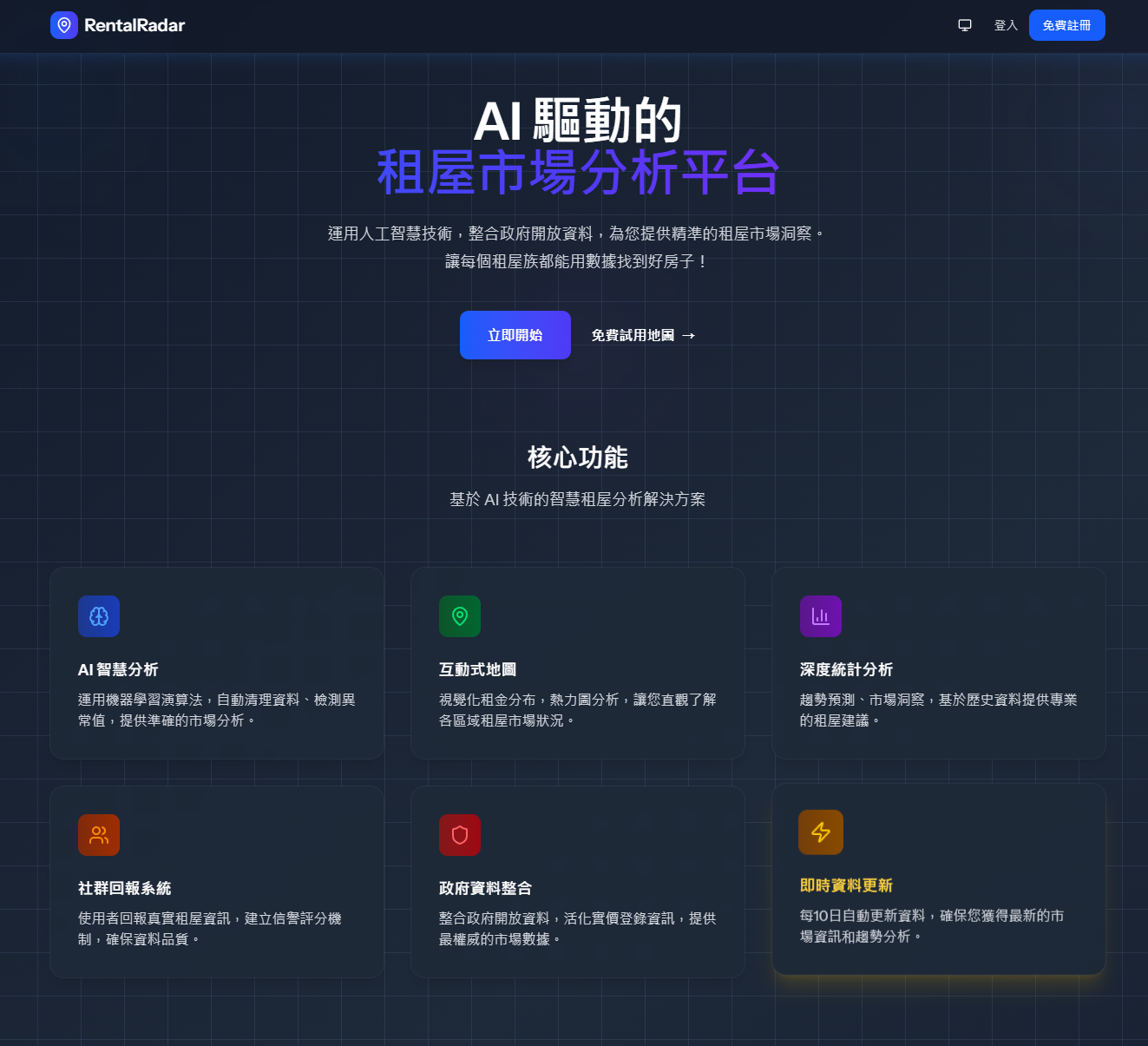 RentalRadar  租屋市場分析平台